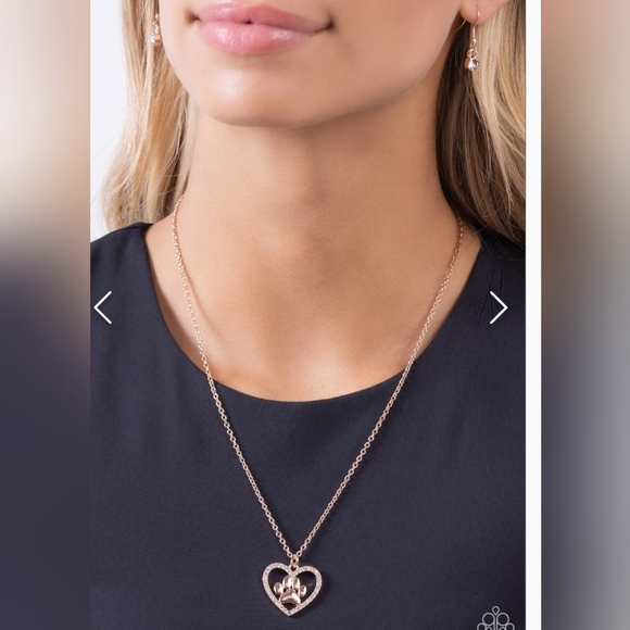 PET in Motion Rose Gold Necklace Rare Fine Heart ❤️.  Vintage - Picture 2 of 4